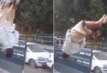 टेम्पो पर लटक कर चाचा ने हवा में किया ऐसा कारनामा, हैरान हो जाएंगे जिम करने वाले, यूजर्स बोले – ये देसी घी का कमाल है