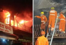 नैनीताल के ओल्ड लंदन हाउस में लगी भीषण आग, बुजुर्ग महिला की दर्दनाक मौत