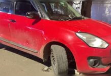 लखनऊ में कैफे के बाहर ताबड़तोड़ फायरिंग, बदमाशों ने कार पर बरसाई गोलियां