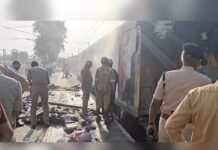 गाजियाबाद में ट्रेन की लगेज बोगी में निकला धुआं, आनंद विहार से पूर्णिया जा रही थी ट्रेन