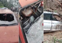शिमला में बारिश से जगह-जगह लैंडस्लाइड, पेड़ गिरने से 2 दर्जन के करीब गाड़ियां दबी, NH-5 भी बंद