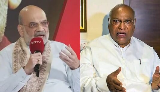 खरगे की RSS पर बैन की मांग पर अमित शाह बोले- वो दिन कभी नहीं आएगा